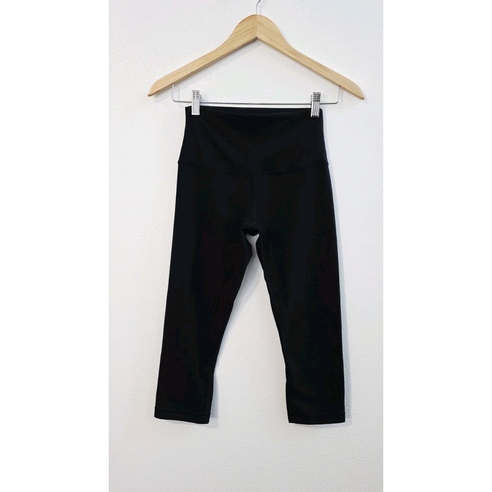 Lululemon Align High-Rise Crop Leggings Women's Size 4 Black Nulu‎